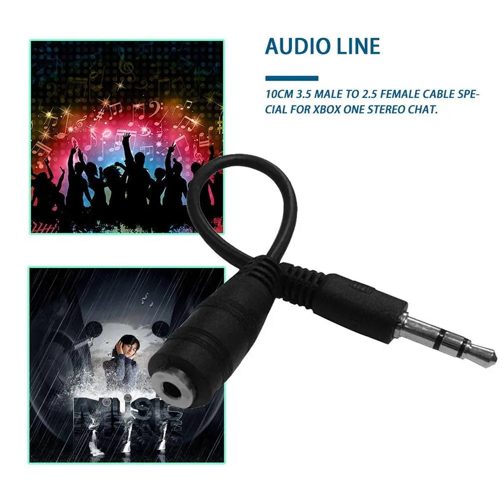3.5 Male To 2.5 Female Audio Adapter Cable For Xbox One Stereo Chat Controller Adapter Cable For Turtle Beach Gaming Headset