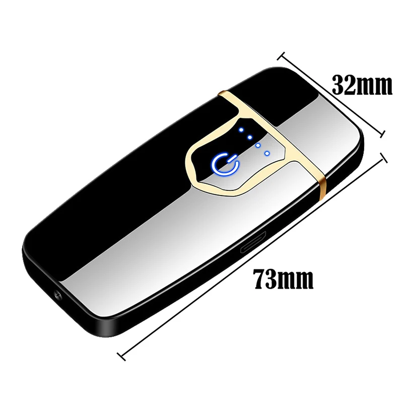 Сенсорная Индукционная зажигалка с зажиганием USB ветрозащитная беспламенная