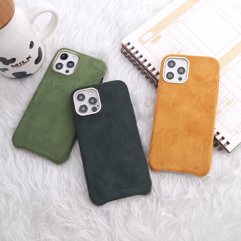Luxury Warm Suitable For Winter Cashmere Leather Phone Case For iPhone 11 12 13 Pro Max Supercar Interior Business Style Cover Luxury Warm Suitable For Winter Cashmere Leather Phone Case For iPhone 11 12 13 Pro Max Supercar Interior Business Style Cover