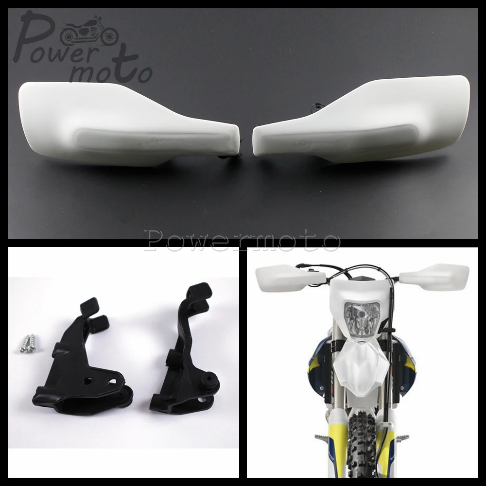 Мотокросс Белый перекладина для Байк защита рук w/зажим TX FC FE TE TC FX 125 250 300 350 450 501 501S
