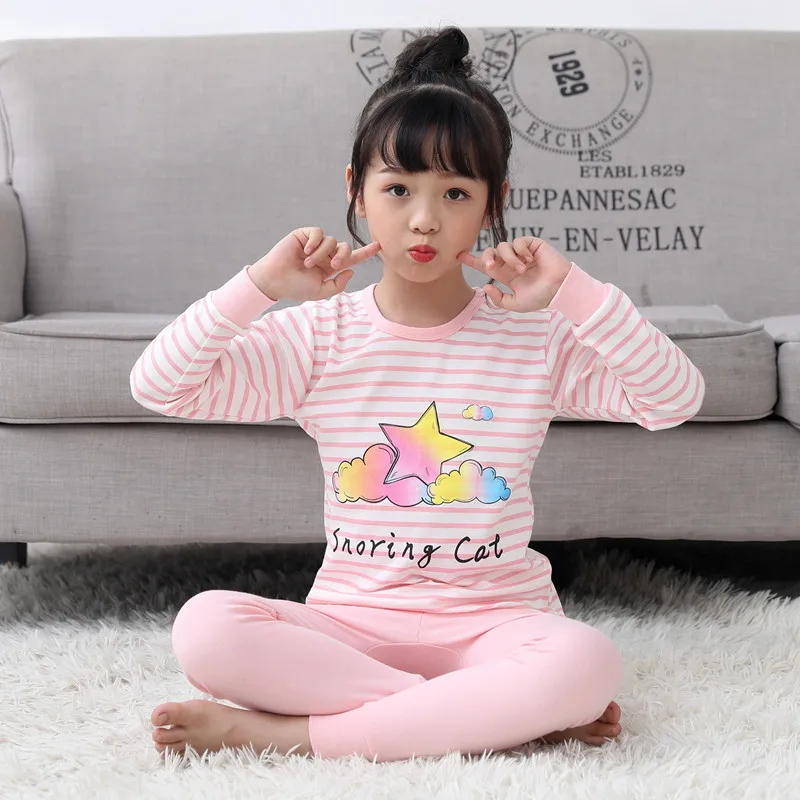 Детские пижамы с рисунком пингвина; детская одежда; детские пижамы из 2 предметов; костюм для сна для мальчиков и девочек; одежда для сна; pijama infantil; детская одежда - Цвет: XB-100