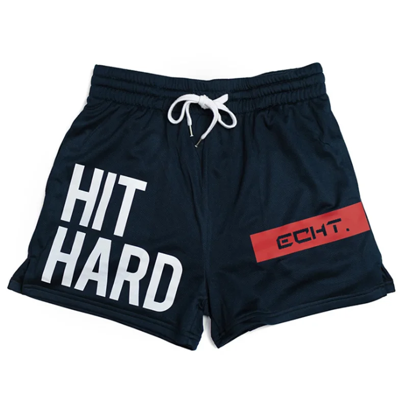 Echt-pantalones cortos deportivos de secado rápido para hombre, Shorts de malla elástica para entrenamiento al aire libre, Muay Thai, transpirables, Boxeo MMA, novedad