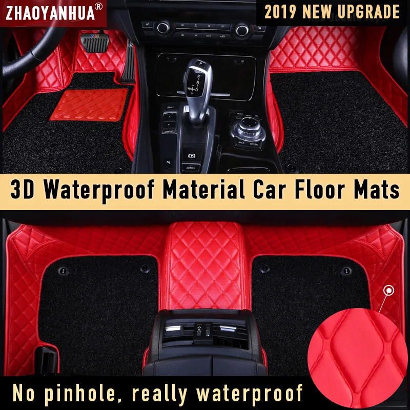 ^*Best Offers Car Floor Mat for tapis 308 peugeot vw golf 6 bmw 520 f10 cls w218 amg Waterproof Car Accessories Leather Floor Mat Carpet Liner