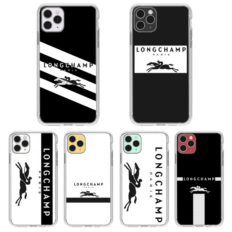 Longchamp Phone Case Transparent For Iphone 11 12 Pro Max Xr X Mini 7 8 PLUS Coque Cover