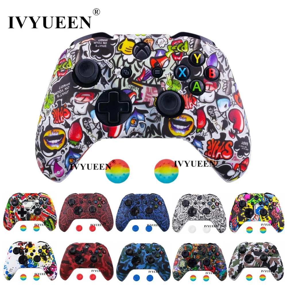 Skin Protector-Case Joystick Cover Thumb-Grips Xbox Silicone One-X-S-Controller IVYUEEN