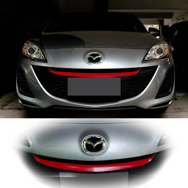 Creative Big Red Mouth Front Grille Grill Cover Overlay Sticker Decal Graphic Vinyl Wrap Accessories for Mazda 3 2011 2012 2013 |