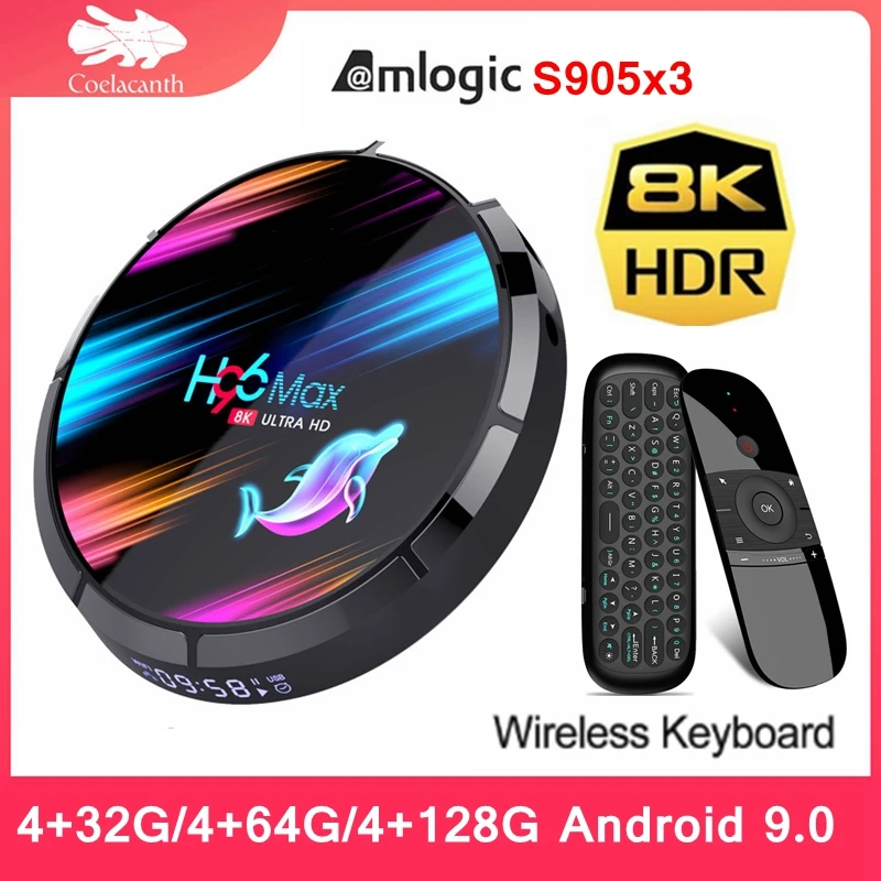 

H96 Max x3 tv box Penta-Core Mali-450 GPU Amlogic S905X3 4G DDR3 BT4.0 Android 9 8K HD Quad Core 5G Dual Wifi android tv box