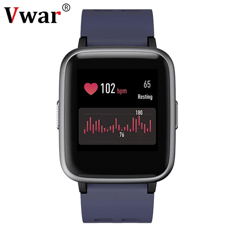 

Vwar F9S 2.5D HD Touch Screen Smart Watch Multi-sport Modes 24-hour Real Time Heart Rate Monitor Smartwatch for Apple IOS Xiaomi