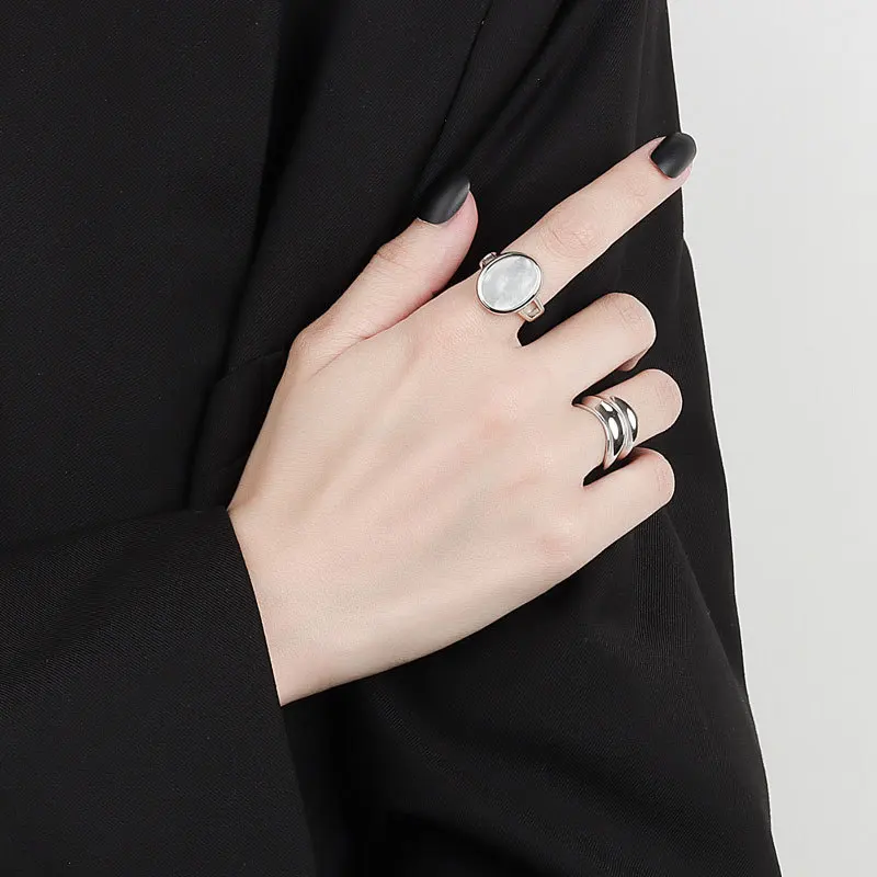 Finger Ring Silver Ring Opening Ring Adjustable Rings Women Jewelry Gifts LIVVY