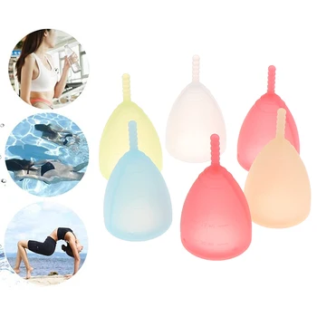 

S/L Size Hygiene Reusable Menstrual Cups Lady Medical Grade Silicone Menstrual Cup Feminine Hygiene Menstrual Period Cup