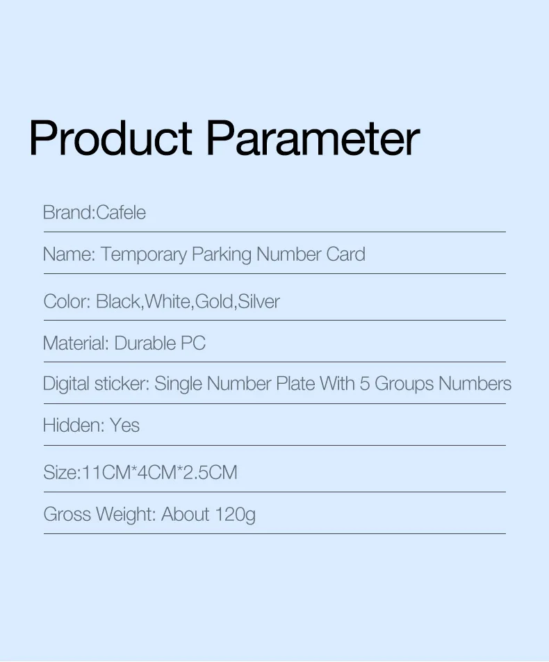 Car Temporary Parking Card (12)
