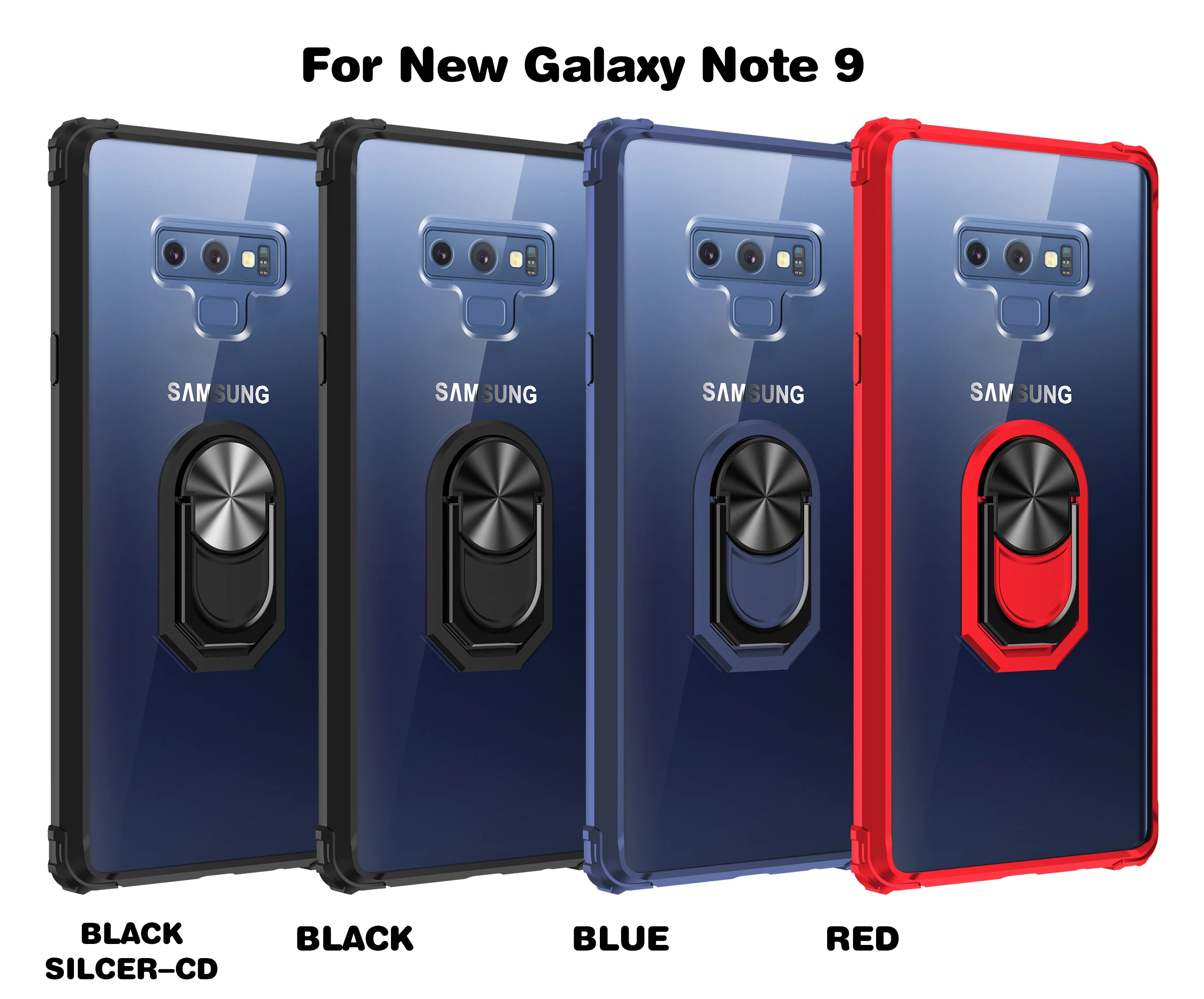 

Phone Case for Samsung S8 9 10 20Plus 20Ultra Shockproof Ring Back Cover for Galaxy Note 8 9 10 10Pro 20 20Ultra Military Style