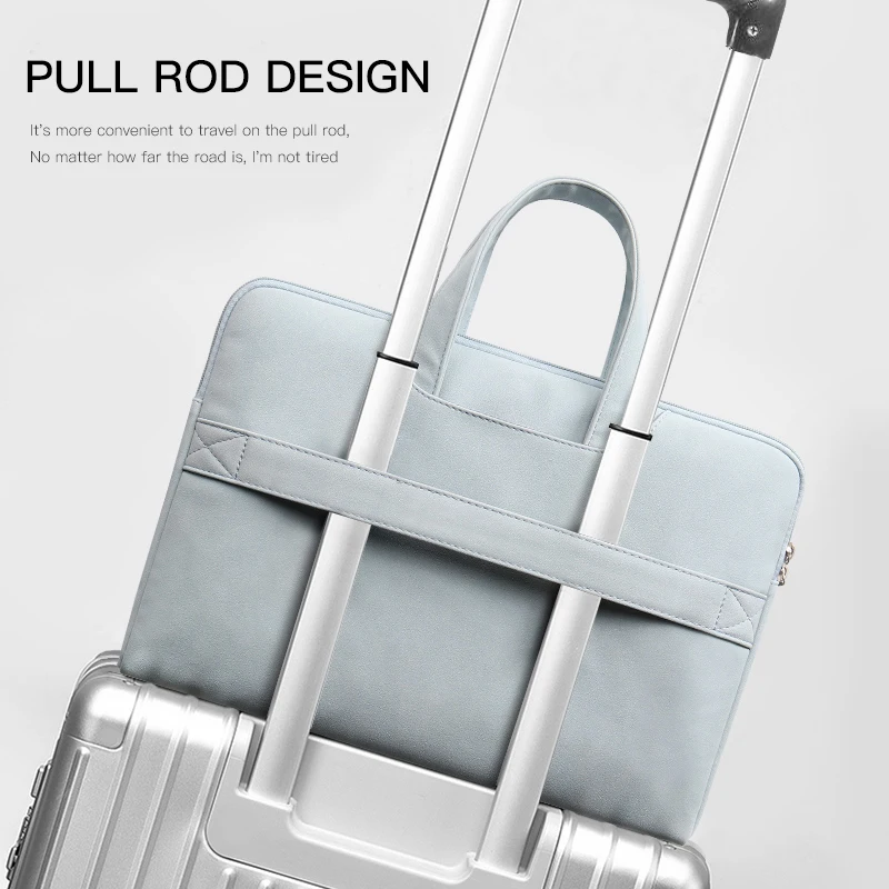 Bolsa do Portátil para Mulheres Notebook Case de Transporte Maleta para Macbook ar 13.3 14 15.6 Polegada Homens Bolsas Ombro Pro 13 Case Mouse Bolsa - Imagem 4