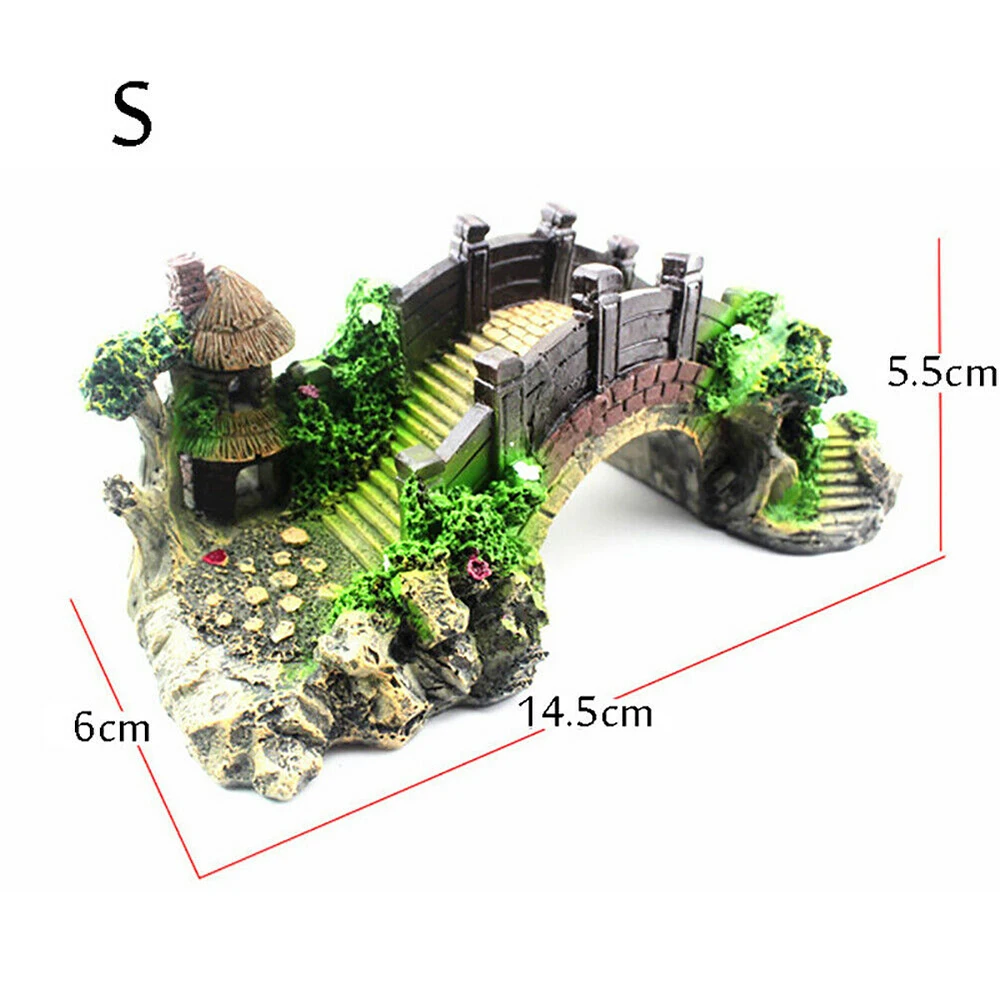 Аквариум озеленение декоративные мост скала Моделирование смолы украшение аквариума аквариум орнамент