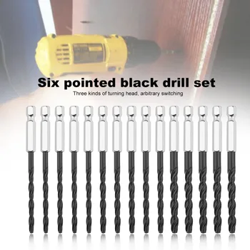 

15pcs Twist Drill Bit Set Tools 3mm 4mm 5mm High Speed Steel Nitriding Electric Drill Bits Kit Screw Extractor Woodworking Tools