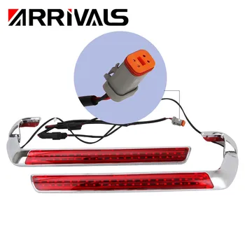 

Motorcycle Saddlebag Side Marker Led Light Red Lens Lamp For Harley Touring Electra Street Glide Road King Ultra Limited 2014-UP