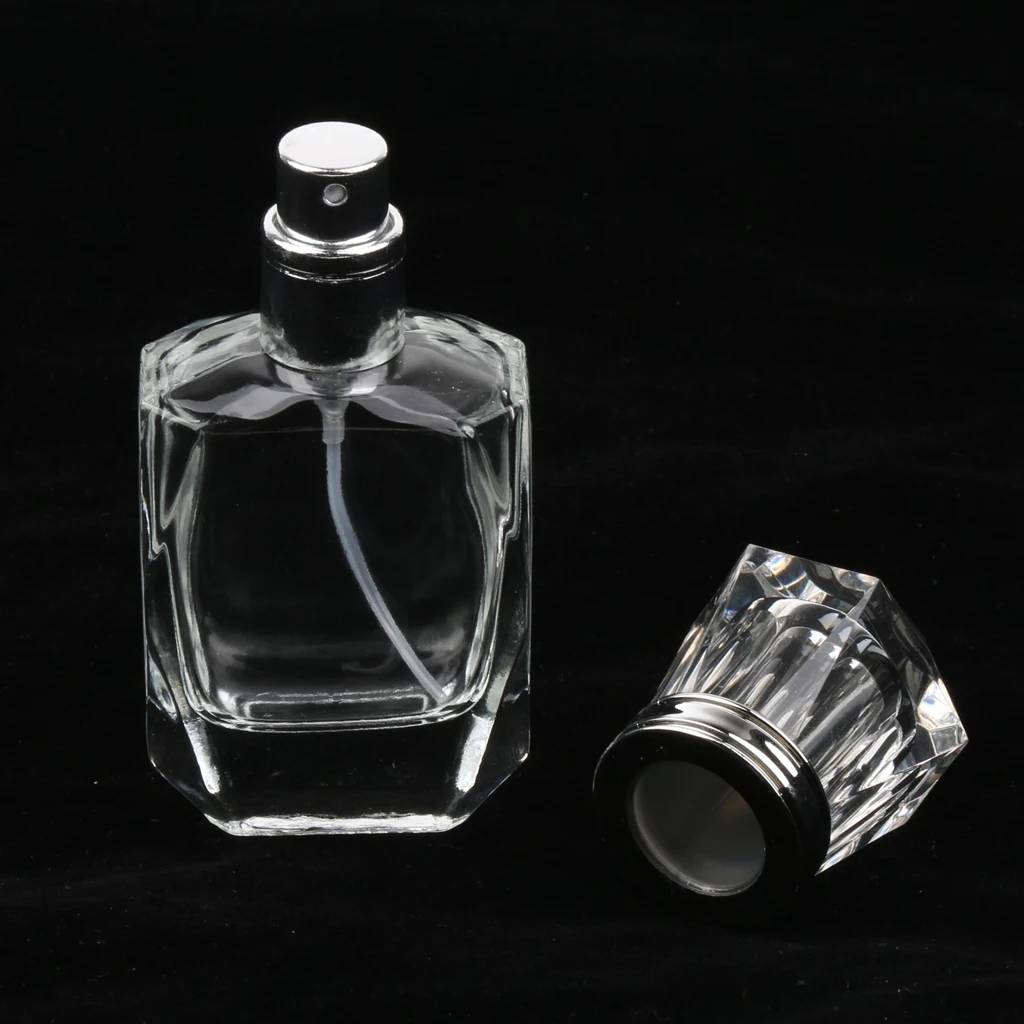 Travel Transparent Glass Refillable Empty Perfume Makeup Aftershave Cosmetic Bottle Container 30ml