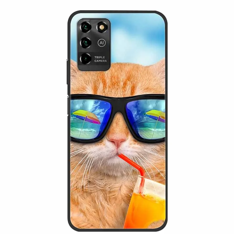Luxury Bumper Silicone TPU Soft Phone Case with Cute Cat Design - Shockproof Coque