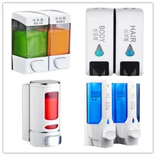 Диспенсер для мыла, настенный пластиковый диспенсер для жидкого шампуня, двойная ручная кухонная бутылка для мыла, аксессуары для ванной комнаты