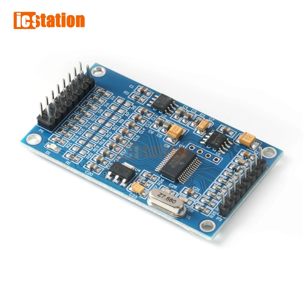 

ADS1256 24bit 8 Channel ADC AD Module High Precision ADS1256IDB ADC Collecting Data Acquisition Module 5V SPI Interface