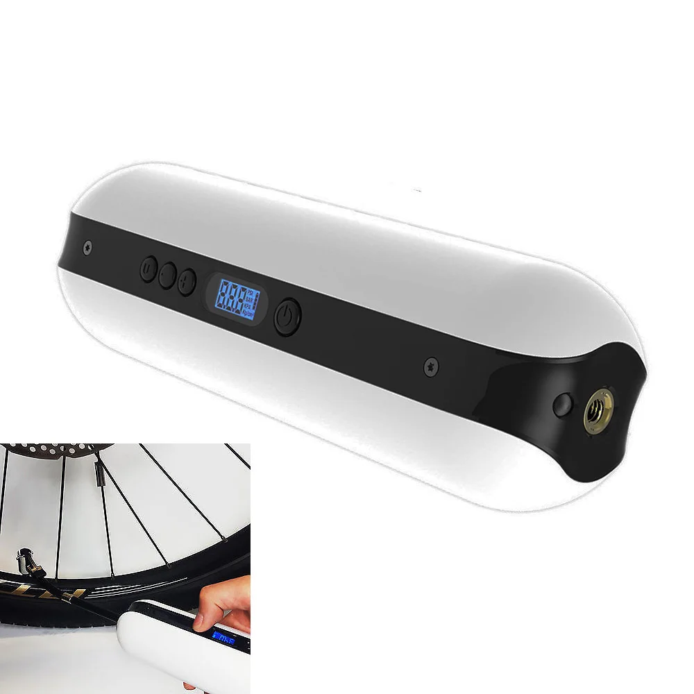 

150PSI Bike Air Pressure Pump Electric Inflator Bicycle Cycle Light Rechargeable Cordless Tire Pump MTB Road casco ciclismo