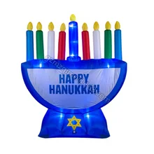 Крытый открытый надувные украшения Hanukkah надувные свечи