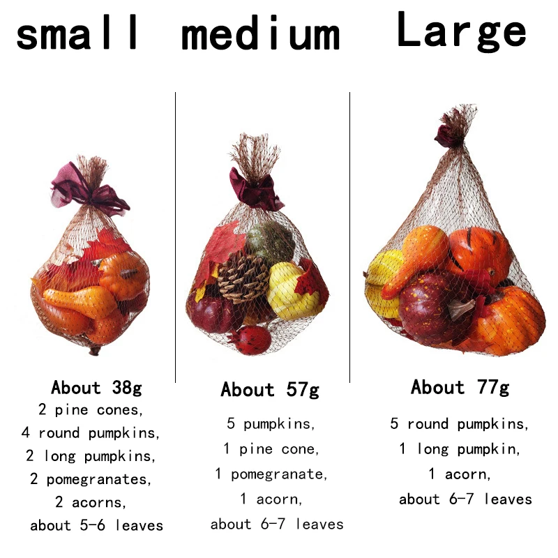 Artificial Leaves Halloween Decoration Silk Pumpkin Small/Medium/Large Lifelike Vivid Kids Children Gifts Simulation Harvest