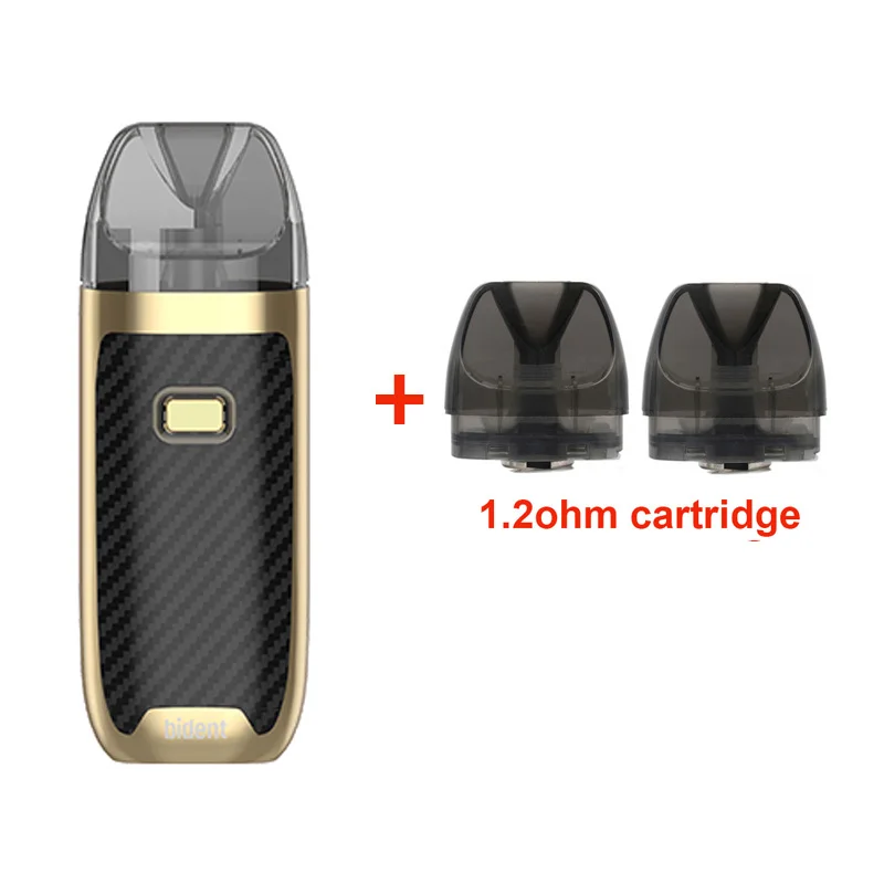 Gold with 1.2ohm New arrival GeekVape Bident Kit with 950mAh Built-in Battery Dual Coil Pod System Kit 2ML/3.5ML POD MTL/DTL vape kit - Цвет: Gold with 1.2ohm