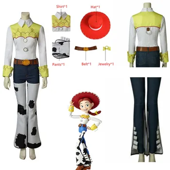 

2019 Movie Toy Story 4 Jessie Costume Sherif Woody Police uniform Cosplay Costume Halloween men and women Stage party Costumes