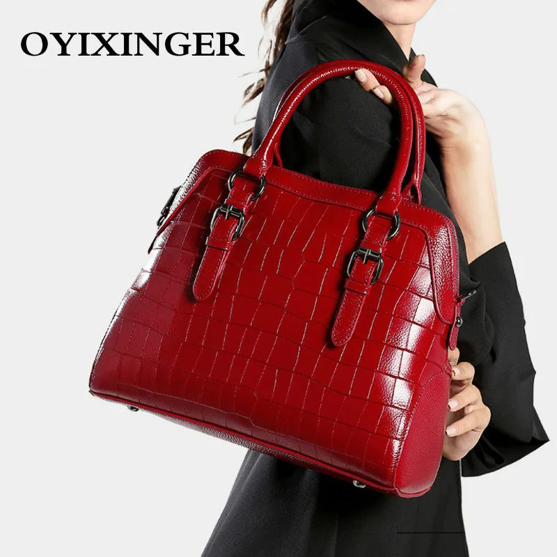 

Women's Handbags Genuine Leather Luxury Ladies Hand Bag Crocodile Women Bags Designer Shoulder Bag Tote Female Bolsas Sac A Main