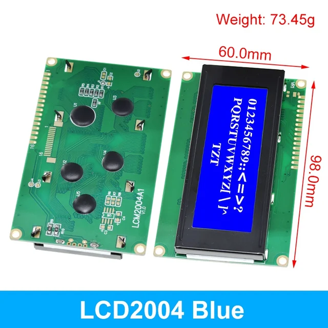 LCD2004+I2C 2004 20x4 2004A Blue/Green screen HD44780 Character LCD /w ...