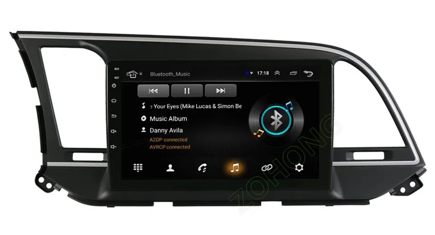 Discount 2.5D Android8.1 car dvd Multimedia player for Hyundai Elantra 2016 2017 2018 auto GPS navigation CAR Radio Stereo recorder WIFI 18