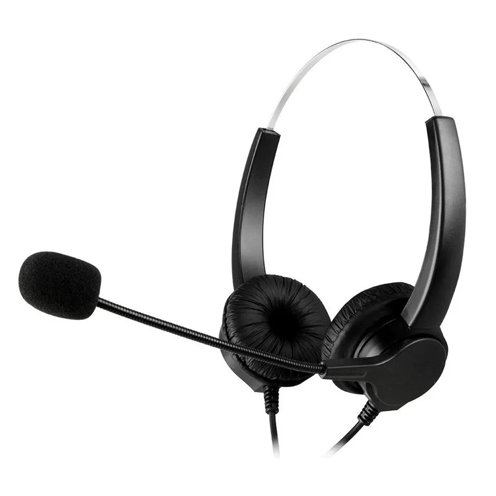 

H800D3.5mm Hands-free Call Center Noise Cancelling Binaural Rotatable HeadsetHeadphone With Mic for Laptop PC Computer Smartphon