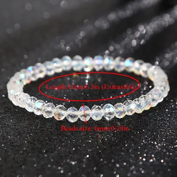 New Artificial Austria Crystal Bracelet Fashion Shiny Stone Beads Elasticity Rope Strand Bracelets for Women