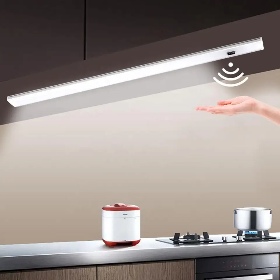 Lumière LED sous-meuble sans fil avec capteur de mouvement, barre de  veilleuse activée, lumières magnétiques pour Cisco de cuisine, armoire, 64  LED - AliExpress