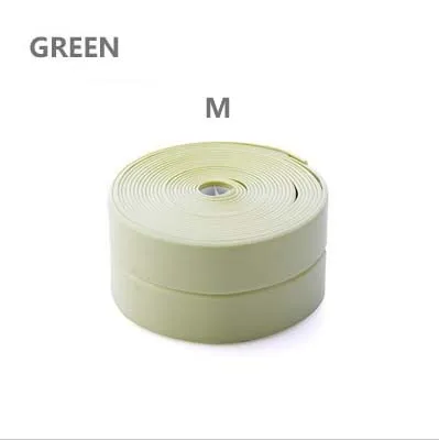 M Green 3.2mx2.2cm Кухня супер исправление водонепроницаемый и плесени-доказательство ленты кухня шов полосы водонепроницаемый полосы ванная комната туалет зазор стены угловая линия - Цвет: M Green 3.2mx2.2cm