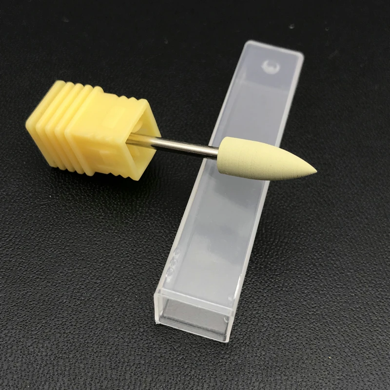 1 шт. резиновый кремний сверла для ногтей пилка для полирования ногтей буфер маникюра аксессуары для дизайна ногтей стоматологическая силиконовая резина полировщик - Цвет: yellow