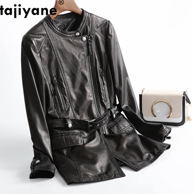 

Real Genuine Leather Jacket Women Women's Leather Jacket Sheepskin 2021 Autumn Jacket Women Korean Fashion Moto Coats 8665 WPY77