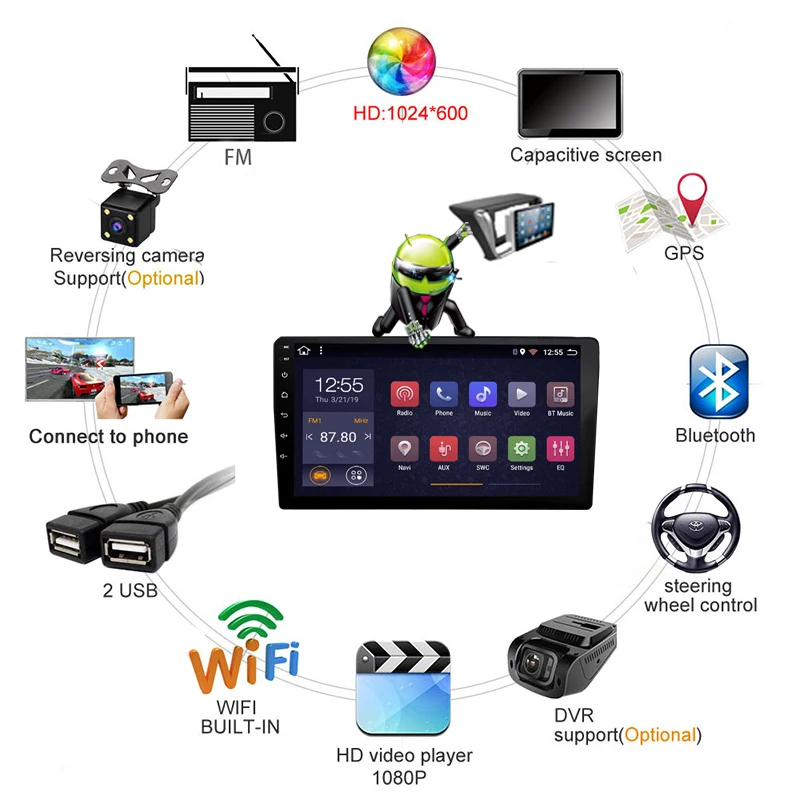  9 INCH 2.5D Android 8.1 Car DVD GPS Player For ford kuga 2013-2017 Car Radio Stereo Head Unit Navig