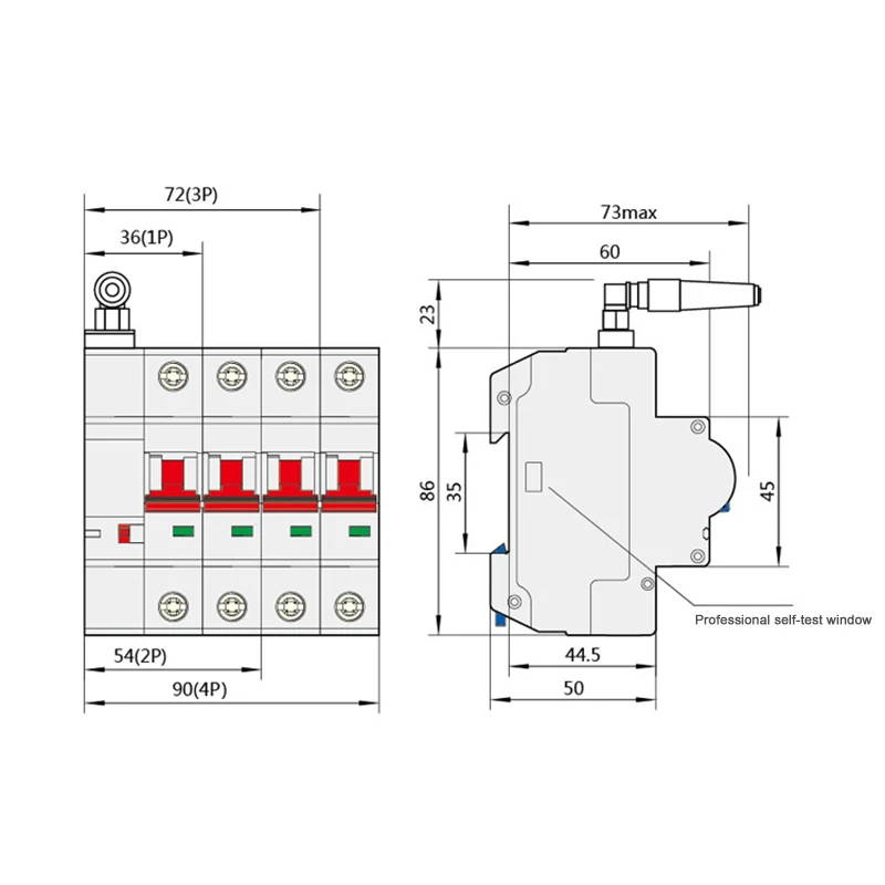  4P 16A-100A Remote Control Wifi Circuit Breaker /Smart Switch /Automatic Recloser support alexa and - 4000158747215
