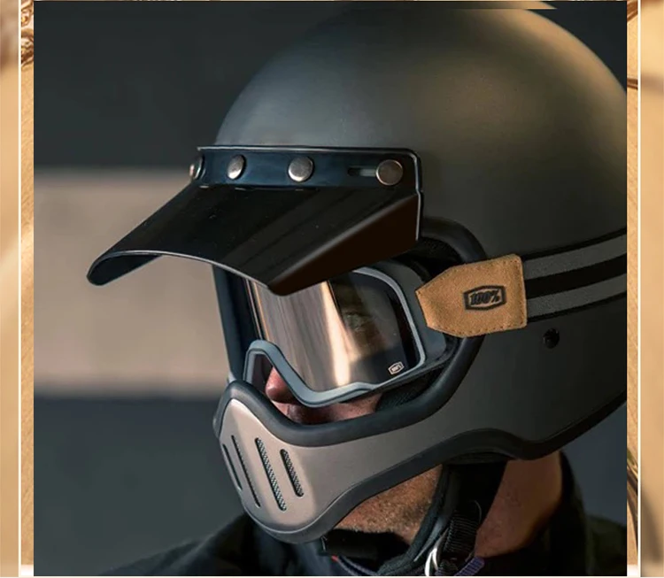 Face Guard Bikers Helmet - Image 2