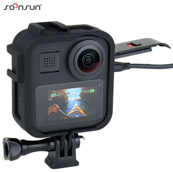 

SOONSUN Standard Protective Frame Case Housing Case Shell Cover with 1/4'' Tripod Mount Adapter for GoPro Max Go Pro Accessories