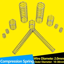 Resorte de compresión de acero inoxidable, resorte de amortiguación de retorno, amortiguador de presión tipo Y, diámetro del cable personalizado de 2,0mm