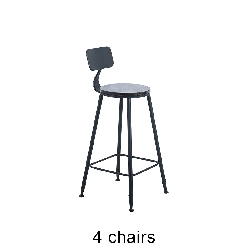 

2/4PCS Bar stoolContemporary Stunning Look Solid Wood CounterBackrest High Bar Stool for Kitchen Home Anti slip floor protector