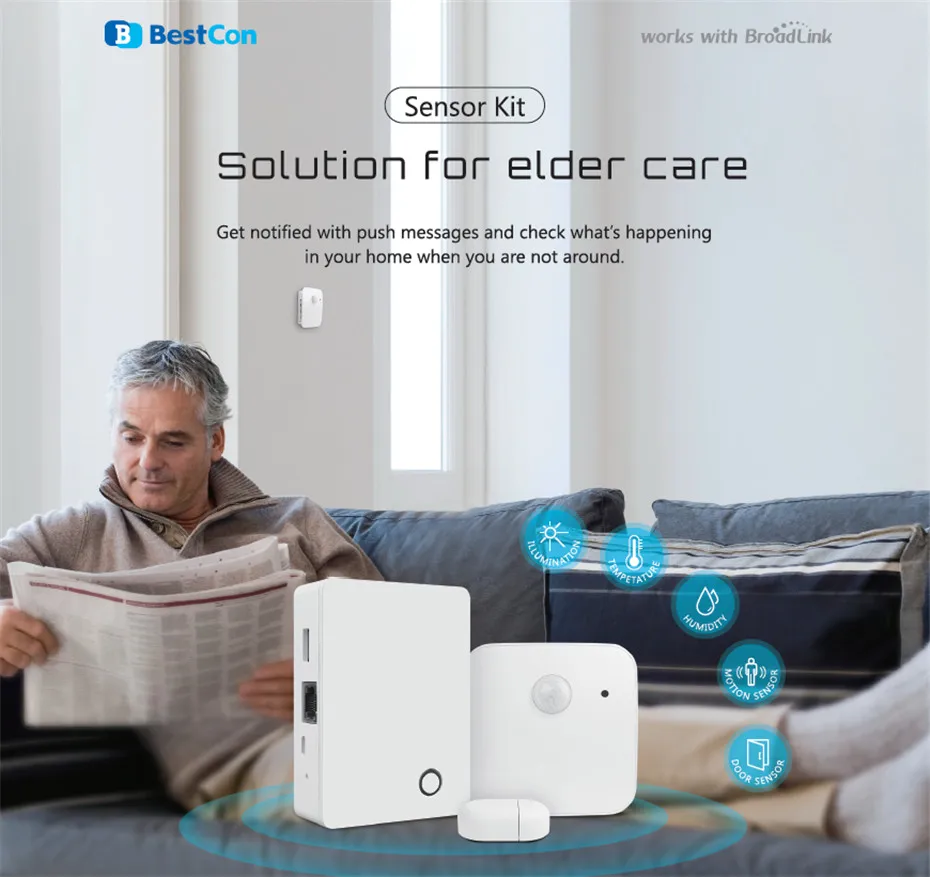 New Broadlink BestCon Sensor Kit,Wireless Alarm&Security Kit For Smart Home,IOS Android,Phone App Remote Control-6