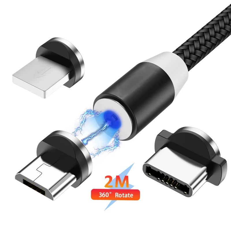 Магнитный usb кабель Type C для iPhone 11Pro, Шнур Micro USB для быстрой зарядки Samsung Huawei, светодиодный магнитный шнур 3 в 1 для телефона|Кабели для мобильных телефонов| | АлиЭкспресс