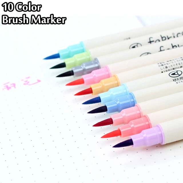 10 Colors Metallic Marker Pen Diy Scrapbooking Crafts Soft Brush Pen Art  Marker - Art Markers - AliExpress