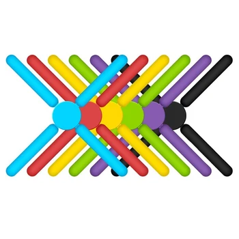 

6 Pack Non-Slip Foldable Silicone Trivets,Collapsible Cross Design Silicone Trivets In Cute Colors,Silicone Pot Holder,Hot Pad,P