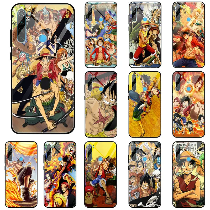 One piece Monkey D Luffy Pattern Tempered Glass Phone Case for Xiaomi Mi Redmi Note 4 4X 5 6 7 8 9 SE A1 A2 Lite Bags | Мобильные