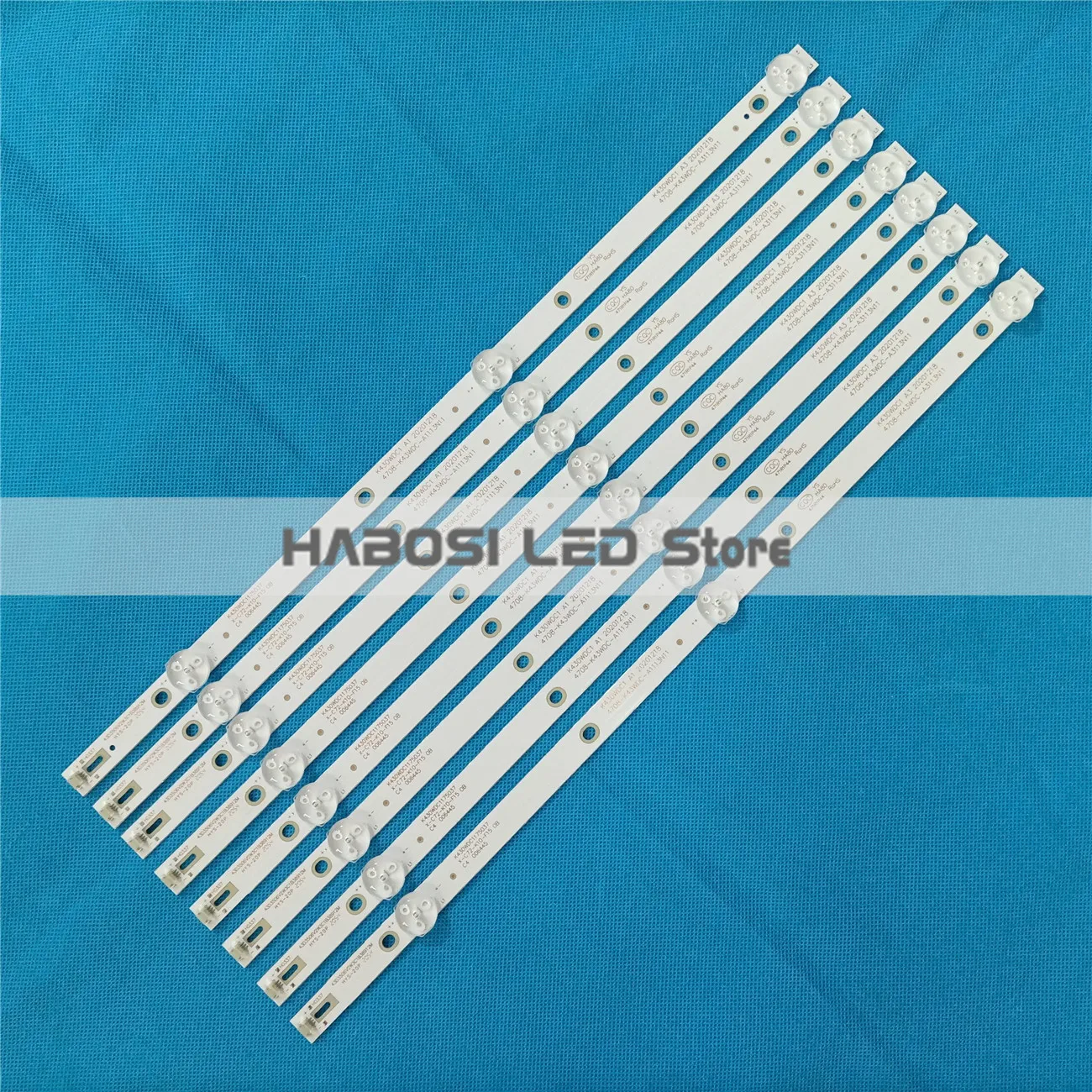100% New 8pcs/Kit LED strips for TV 43PFF5012/T3 43DL4012N/62 43HFF5952/T3 K430WDC2 K430WD9 SVK430AK1 WICOP 3LED Rev03 20170430 | Лампы и